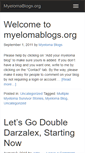 Mobile Screenshot of myelomablogs.org